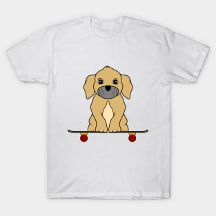 Dog as Skateboarder with Skateboard T-Shirt